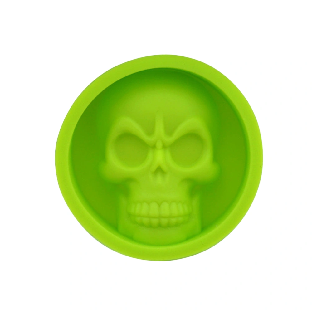 Food Grade Silicone Mini Baking Molds DIY Skull Pattern Baking Molds Jelly Molds Cake Molds Candy Molds (Green))