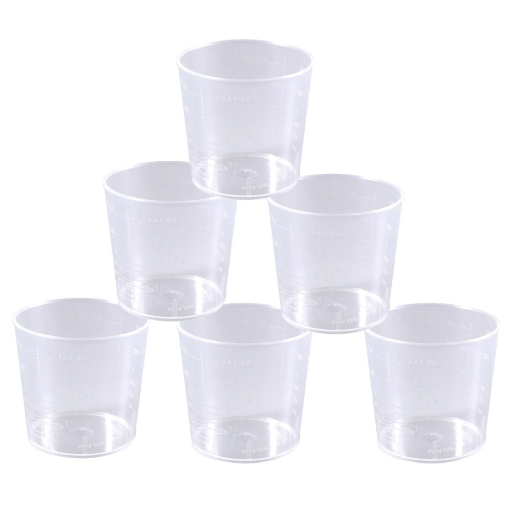 25PCS 60ML Plastic Graduation Beakers Measurement Beaker Measuring Cups and Cooking Liquid Container Paint Mixing Cups