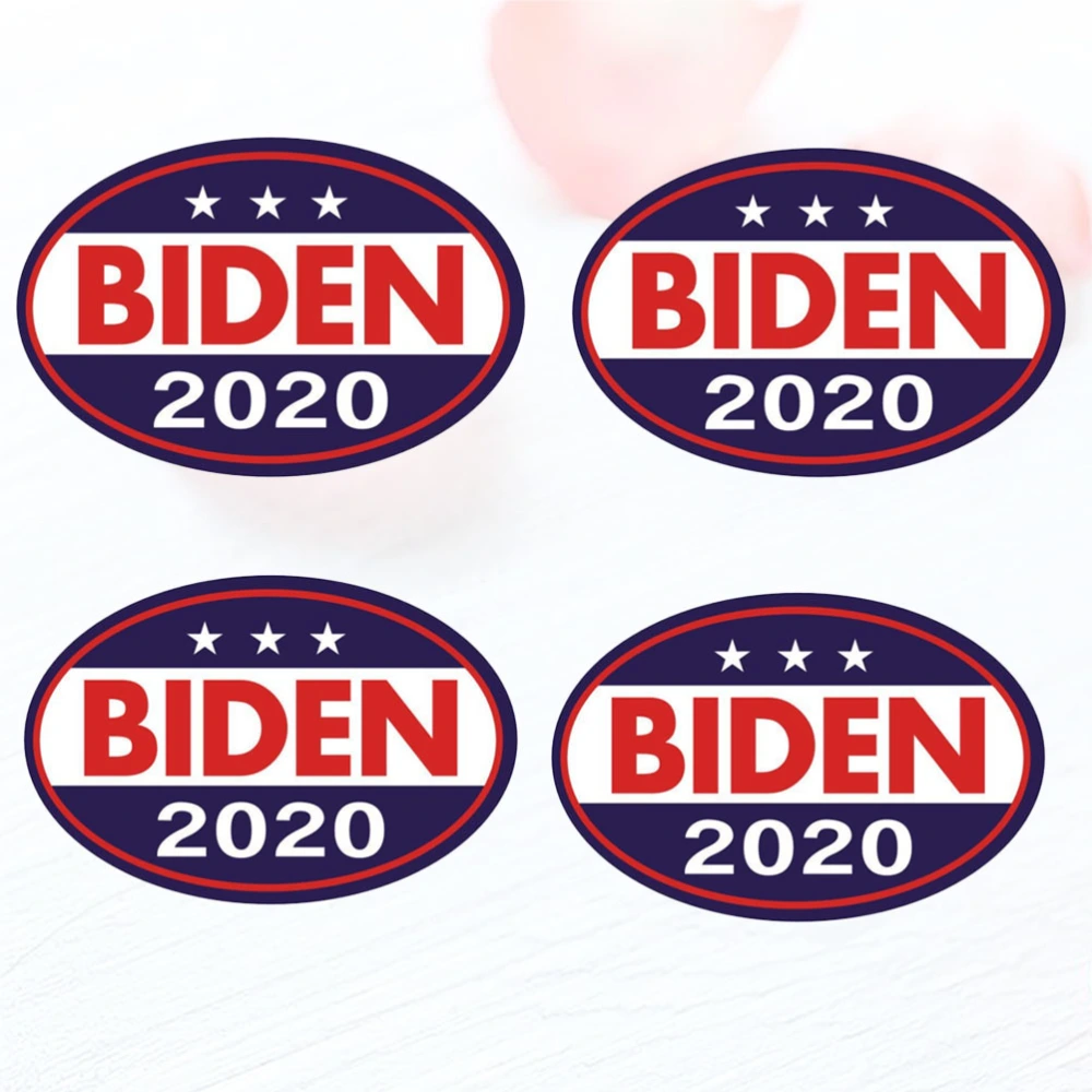 4pcs 2020 American Presidential Election Sticker Biden Supporter Decals Biden Advertise Stickers for Home Outdoor Car