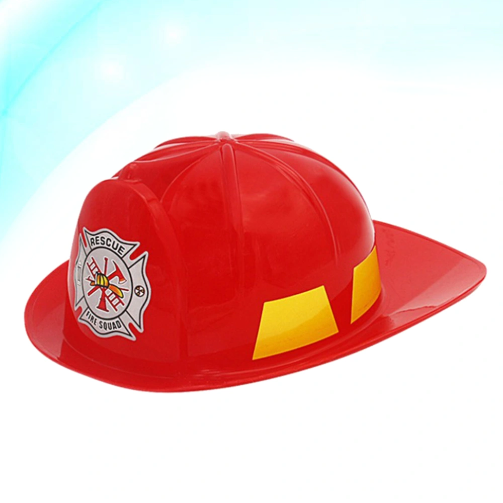 27*22.5*10cm Kids Children Simulation Safety Helmet Pretend Role Play Hat Educational Toy Creative Construction Funny Gadgets (Red)