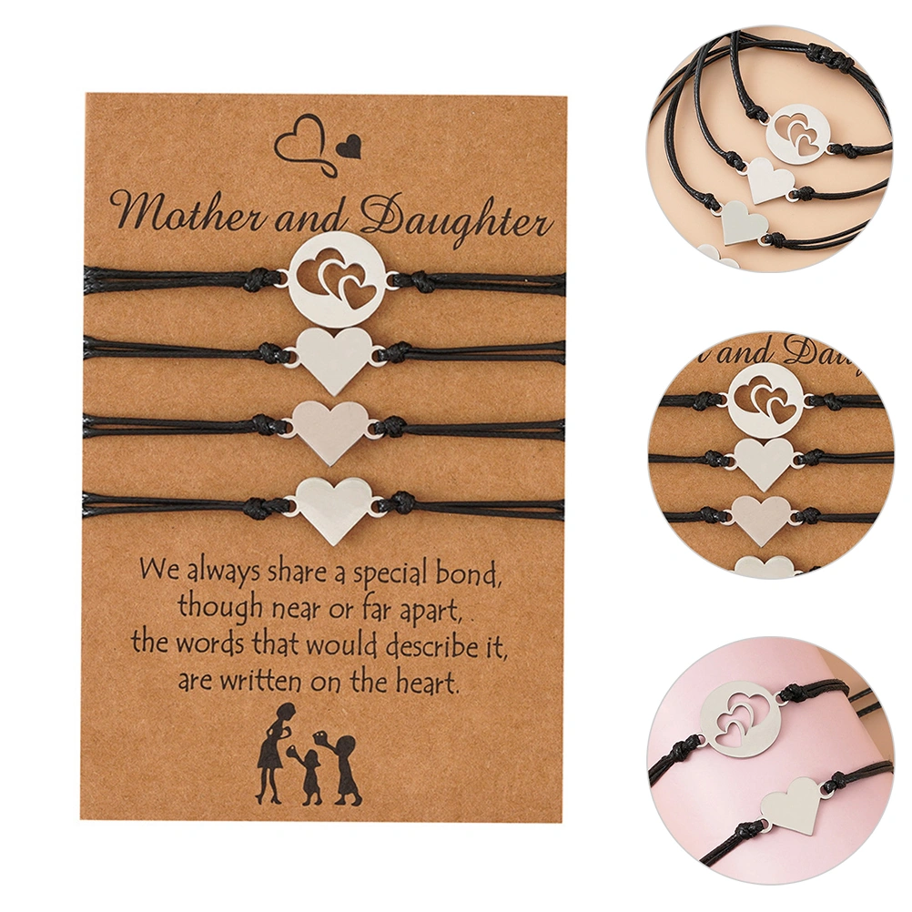 1 Set Matching Bracelet Mother Daughter Bracelet Cord String Braided Bracelets