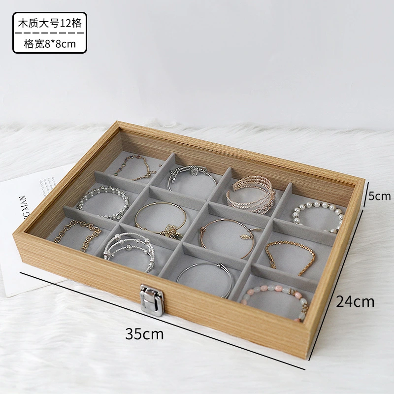 Jewelry Organizer Box with Clear Lid Earrings Ring Necklace Storage Case Jewelry Storage Box Display Case