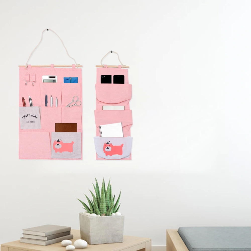 1 Set 2Pcs Hanging Storage Bag Practical Hanging Bag Wall-hanging Storage Bag