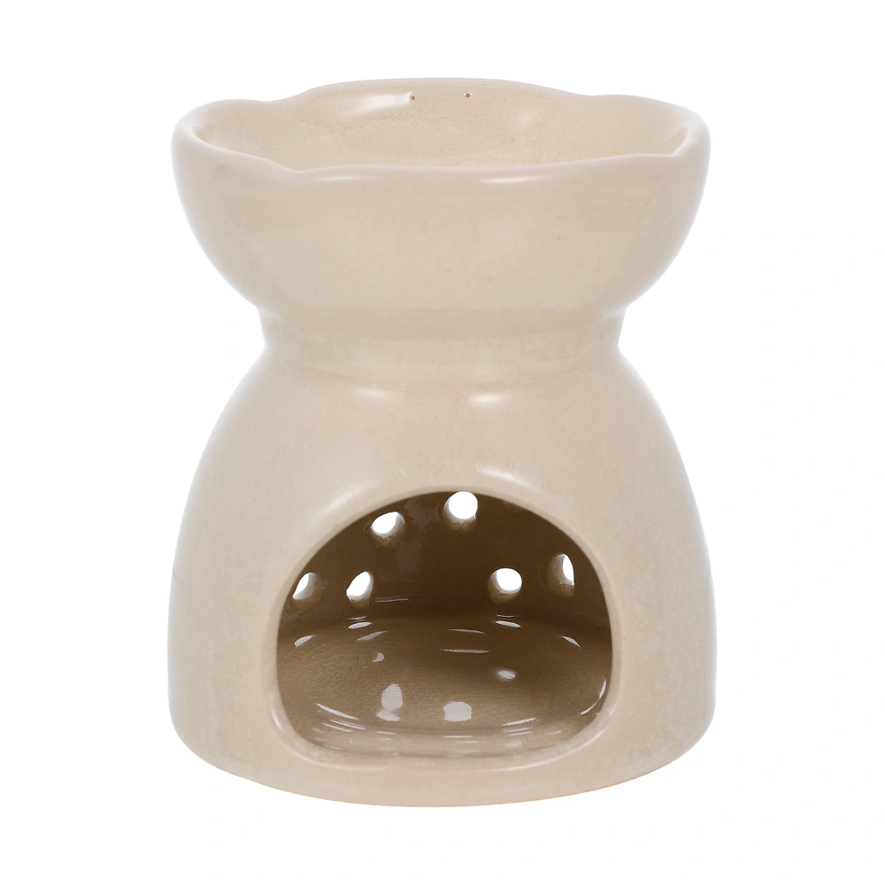 Ceramic Hollow Out Candle Burner Multi-functional Durable Aromatherapy Light