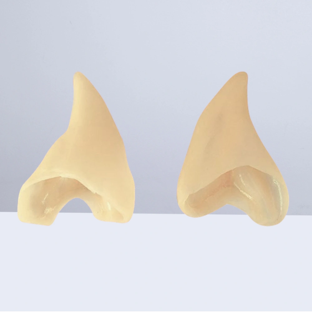 2 PCS Latex Elf Ears Cosplay Accessories Halloween Party Latex Pointed Fake Tips Ear