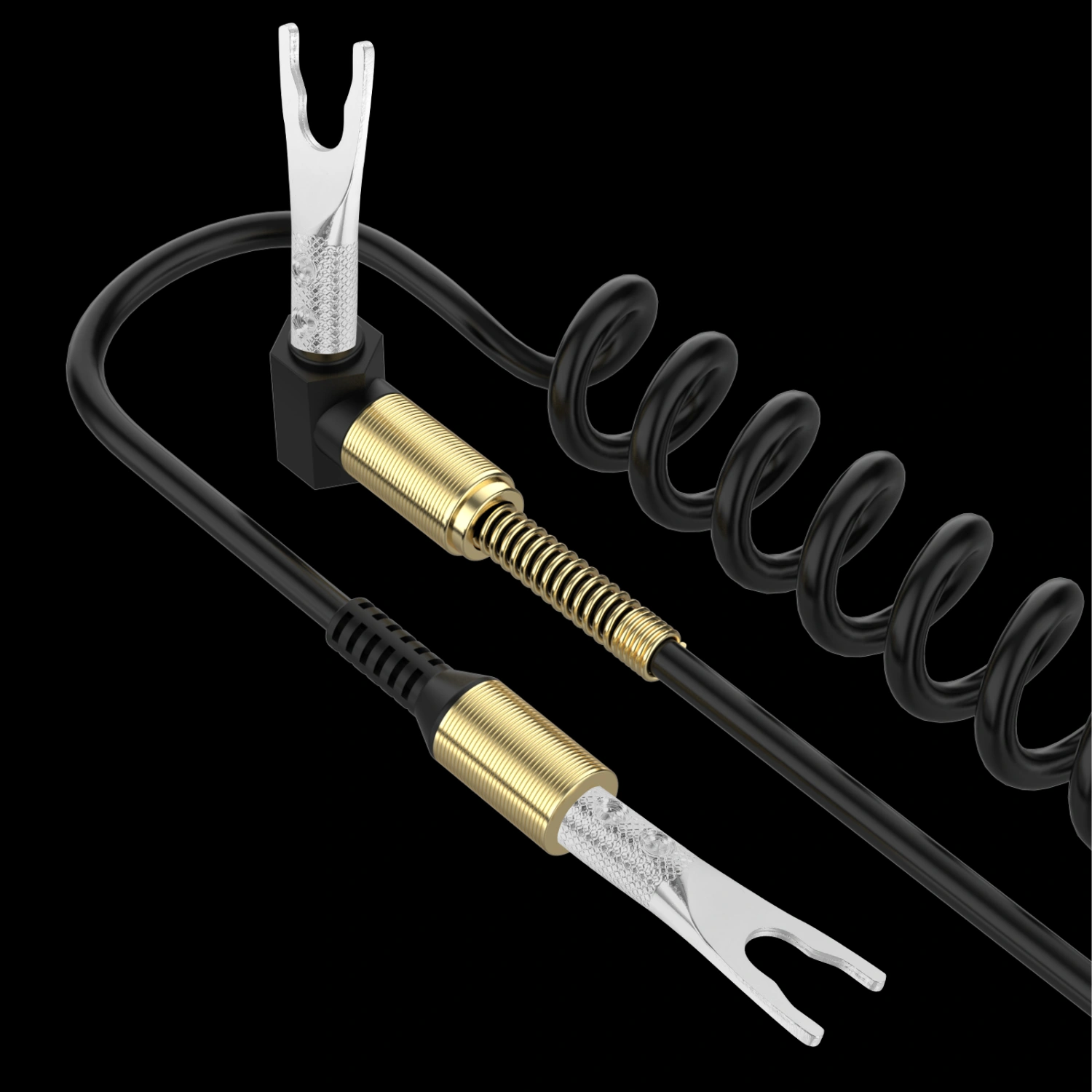 Silver Plated Y U Shape Banana Plug Audio Speaker Plugs Cable Wire Connector