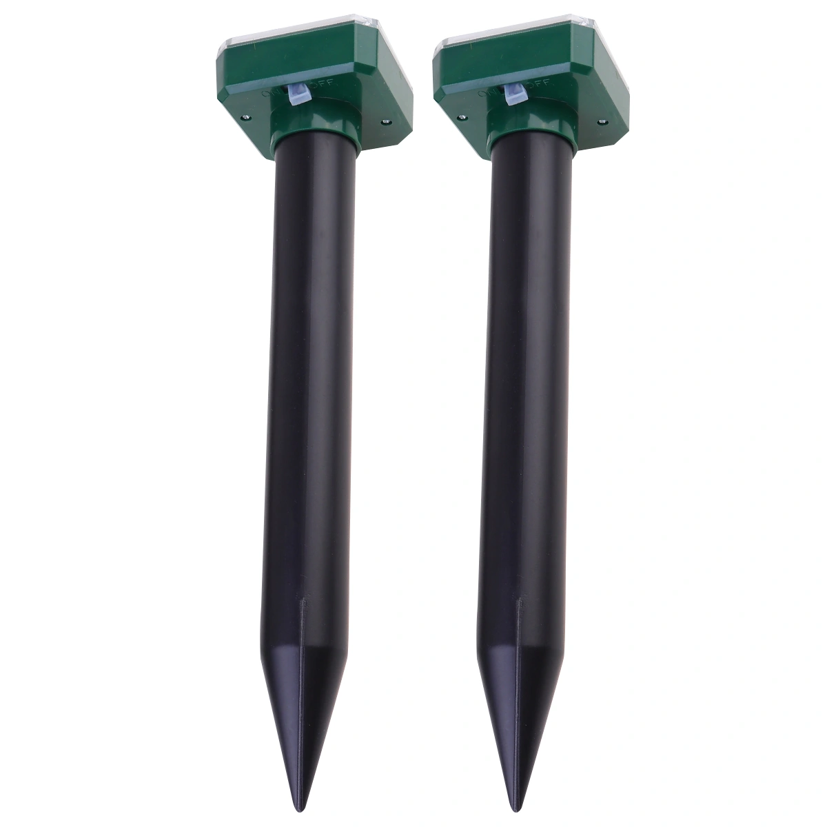 2pcs Solar Ultrasonic Pest Repeller Square Shaped Mice Snake Rodent Repeller Electronic Ultrasonic Rat Mouse Repeller (Green)