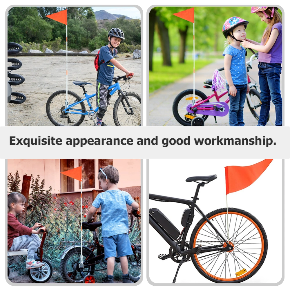 2Pcs Kids Bike  Safety Flag Kids Cycling Flag Bike Safety Triangular Flag Safety Flag for Bike