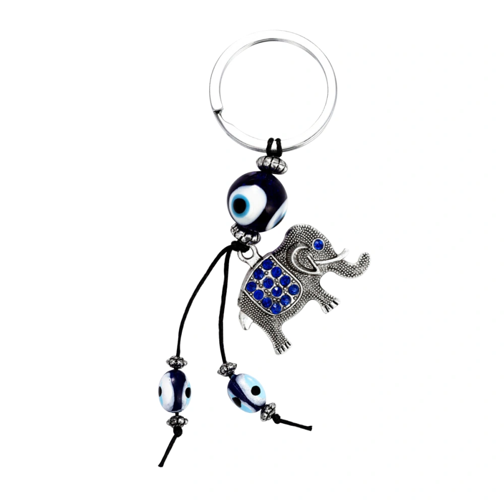 Elephant Keychain Creative Turkey Eyes Metal Alloy Keyring Fashionable Gift Hanging Ornament