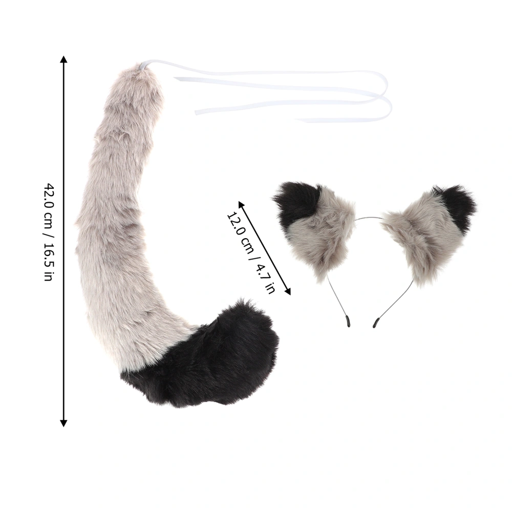 1 Set Kids Stage Headbands Animal Furry Tail Animal Cosplay Party Props