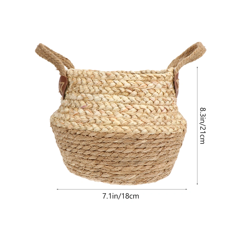 Storage Basket Rattan Straw Basket Wicker Flower Pot Creative Flower Basket