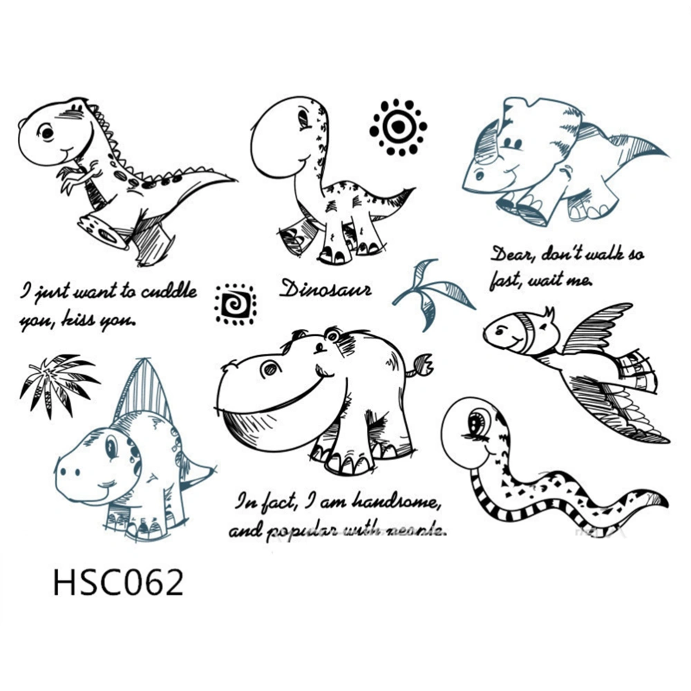 5PCS Personality Temporary Stickers Fake Dinosaur Pattern Stickers for Halloween Costume Party