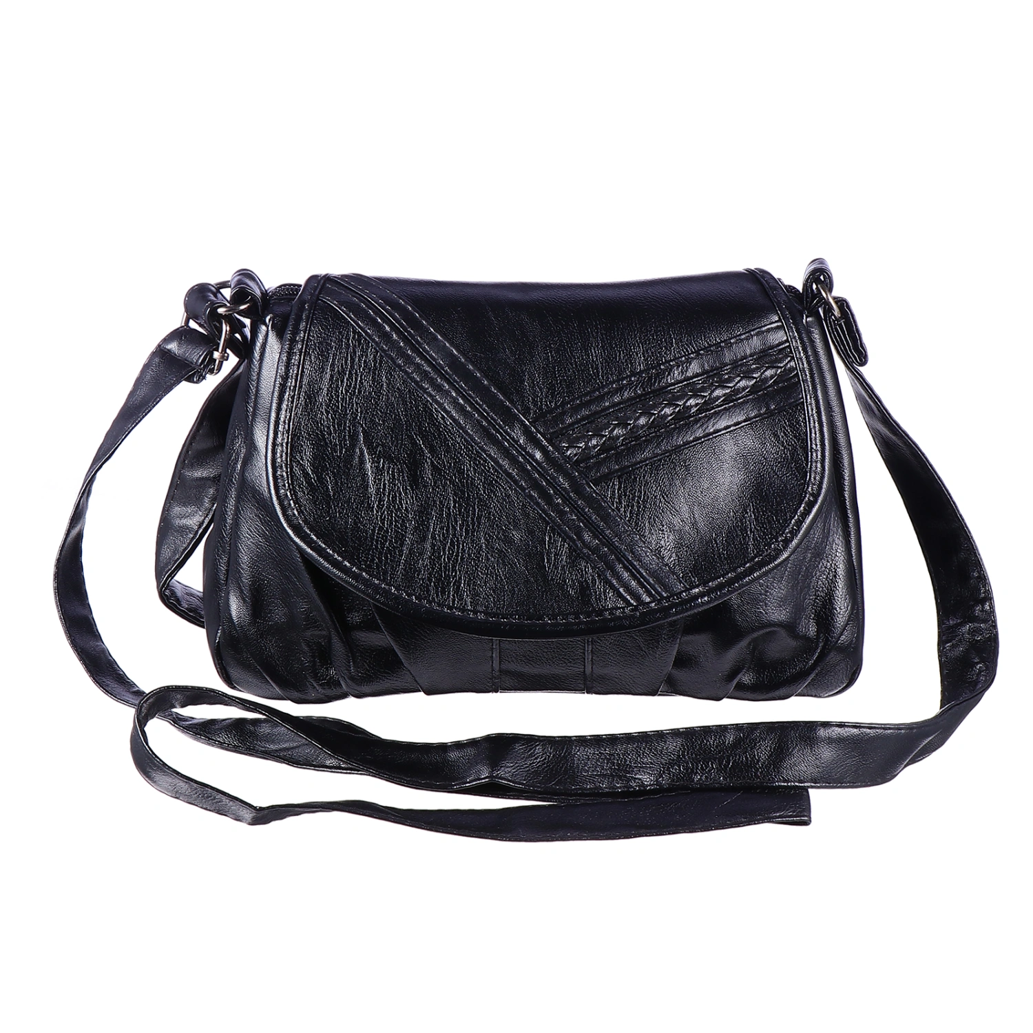 1Pc PU Shoulder Bag Fashion Crossbody Bag Chic Messenger Bag Storage Bag