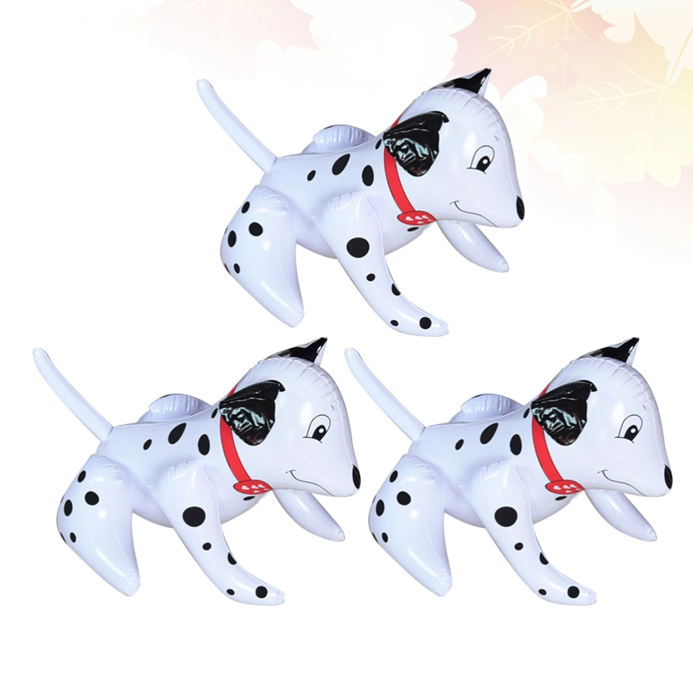 3pcs PVC Inflatable Animal Kids Playing Dog Balloon Inflatable Spotty Dog Toy