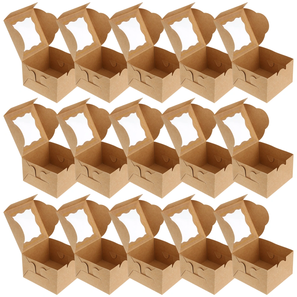 25pcs Small Cake Packaging Boxes Disposable Storage Boxes for Cupcake Candies Pastries