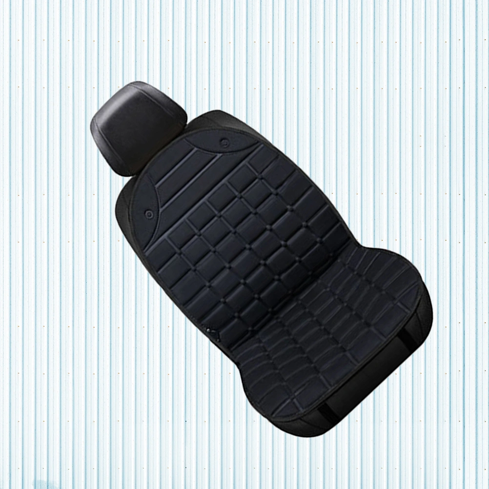 Automatic Heated Car Seat Cushion Temperature Control Seat Pad Car Seat Heater Heated Seat Cover (Black Grid)