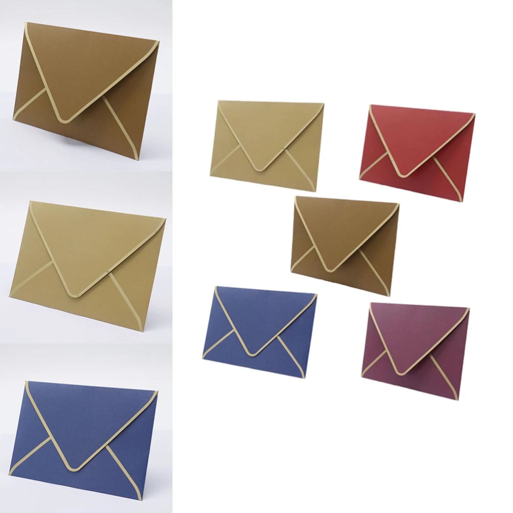 10pcs High-grade Elegant European Style Gold Stamping Envelope Custom Business Envelope (Mixed Color)