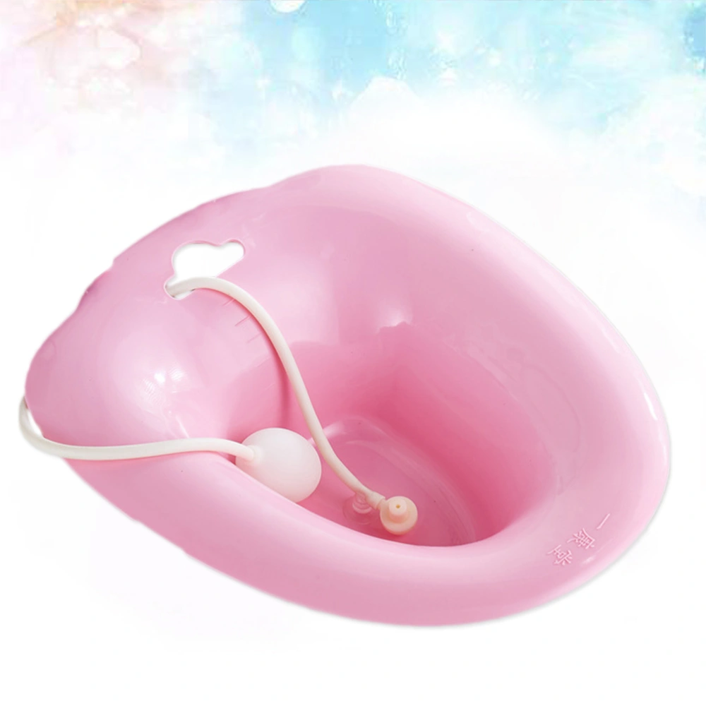 Bath Over-the-Toilet Perineal Soaking Bath Basin Bidet for Hemorrhoidal Relie Pregnant Women the Elderly and Post-Episiotomy Patients(Pink)