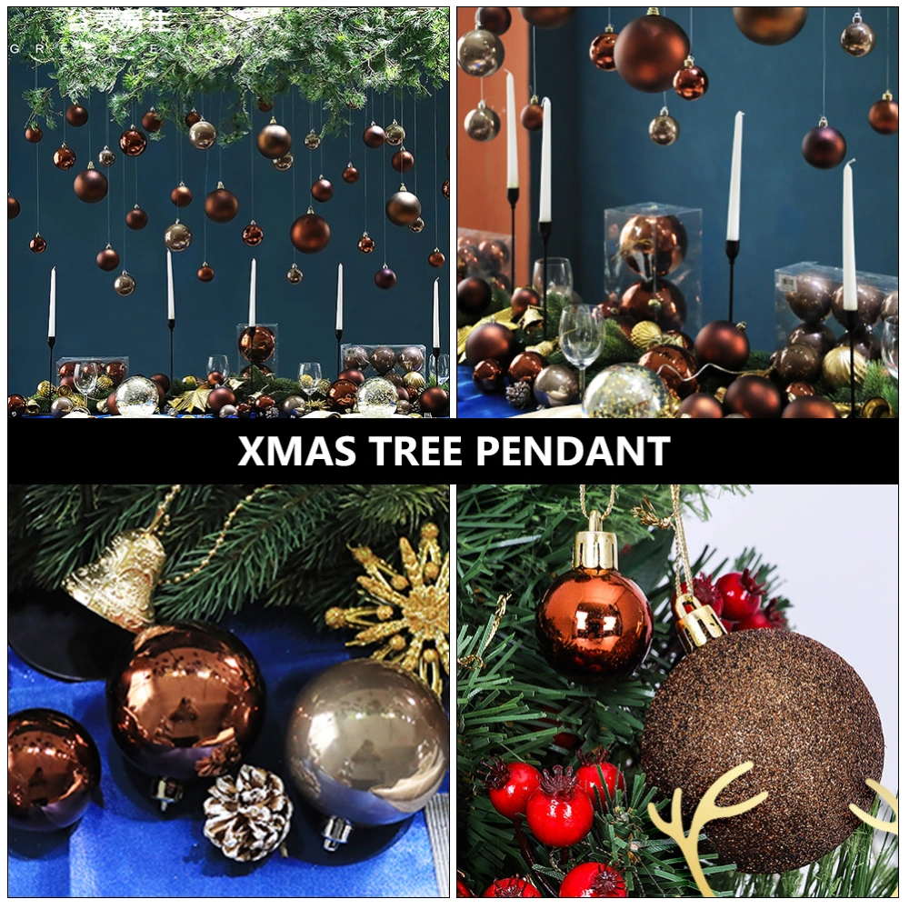 1 Box/100pcs Christmas Balls Pendant Christmas Tree Pendant Scene Layout Props