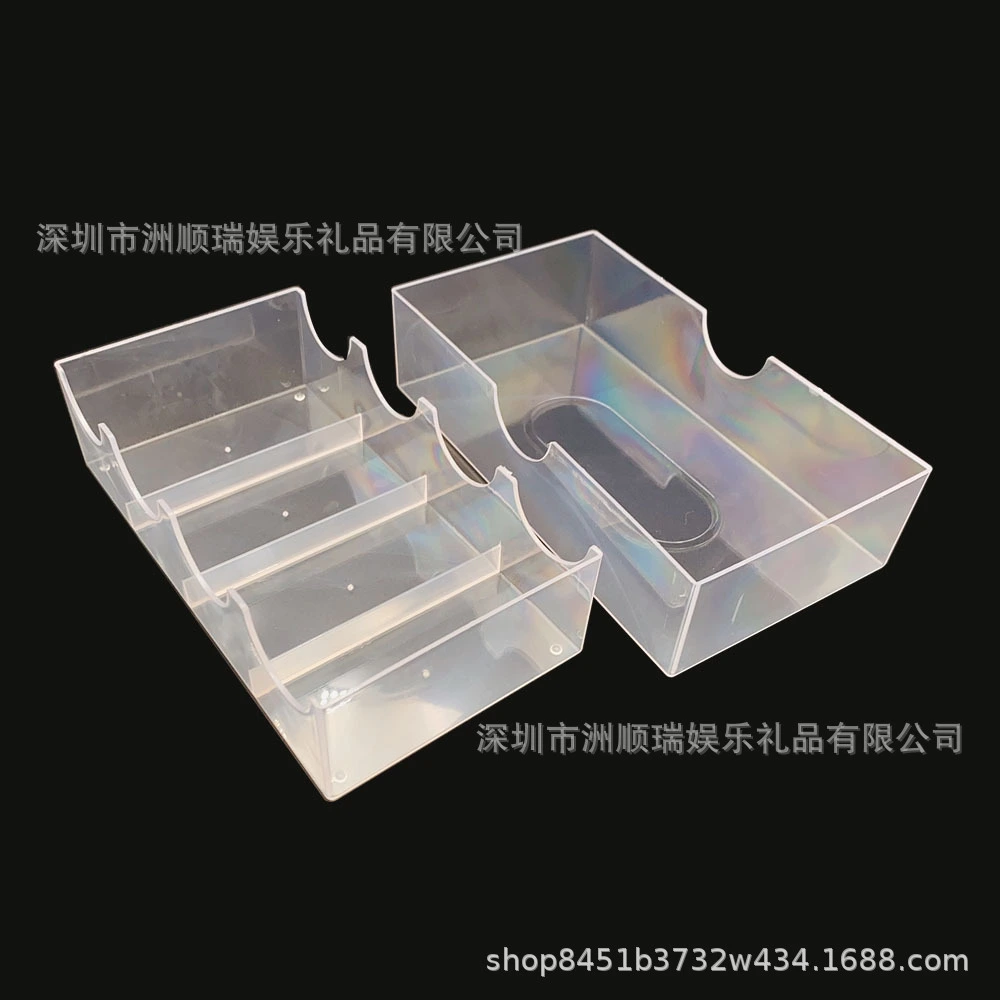 Multi-grid Poker Chip Storage Box Transparent Game Chip Case Large Capacity Poker Chip Organizer