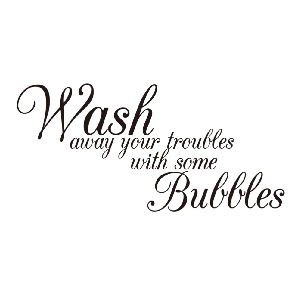 Wash Away Your Troubles with Some Bubbles Wall Sticker Removable Peel and Stick Wall Decal for Bedroom Decoration