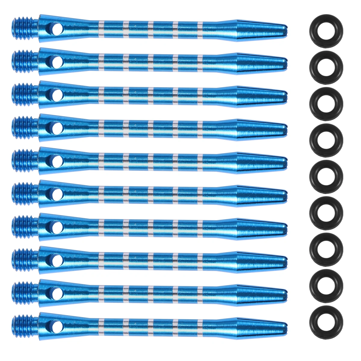 20PCS Standard 2BA Screw Thread Dart Shafts Aluminium Alloy Darts Accessories Metal Stems Alloy Pole Rod with 20PCS Rings (Blue)