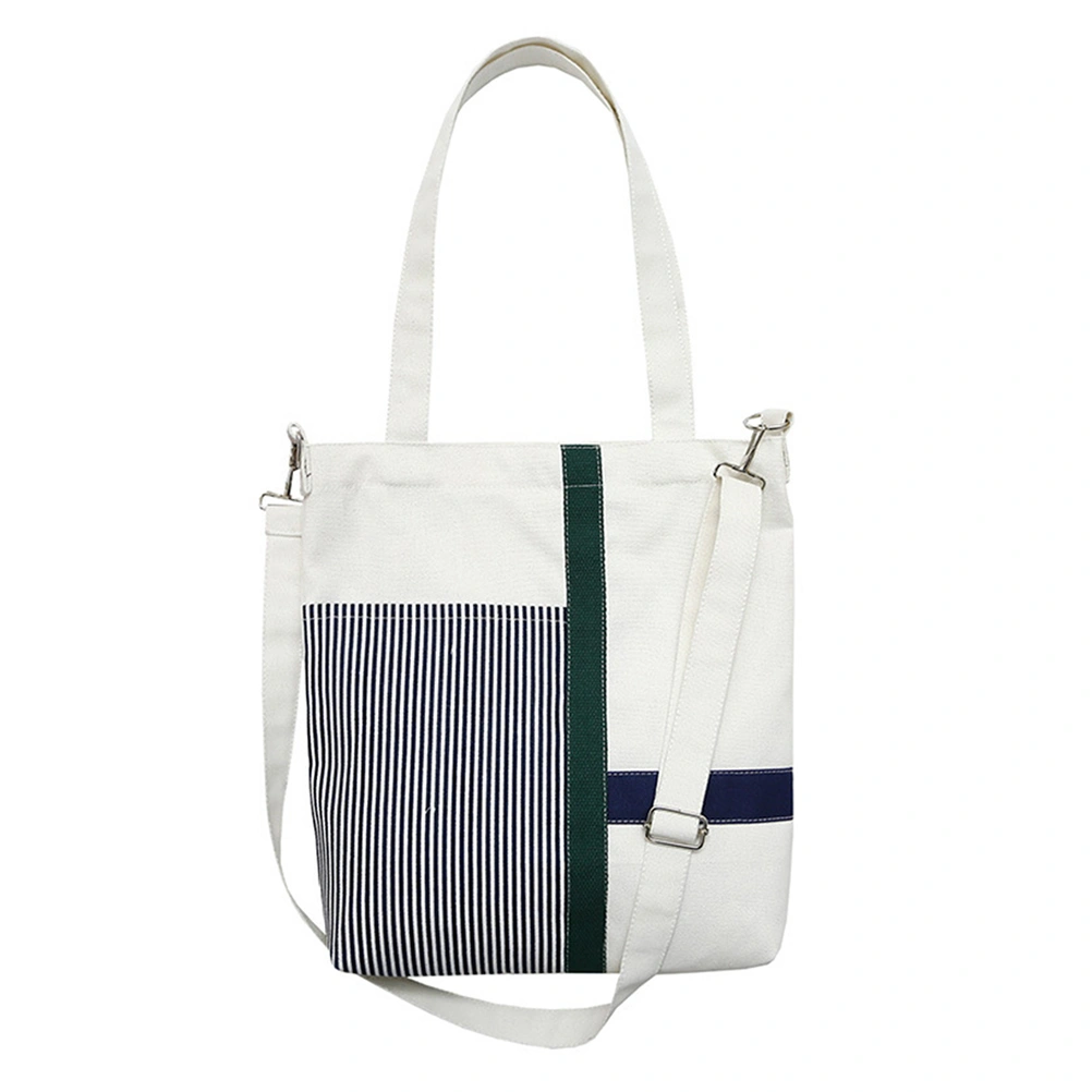 1pc Simple Large Capacity Canvas Bag Cross Body Bag Shopping Shoulder Bag