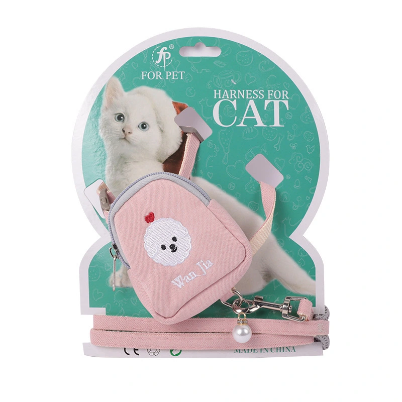 1 Set of Cute Cat Harness and Leash Adjustable Cat Harness Leash for Walking Running