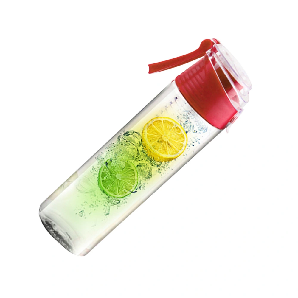 800ML Fruit Infuser Water Bottle Outdoor Sports Bottle for Hiking Traveling Camping (Red)