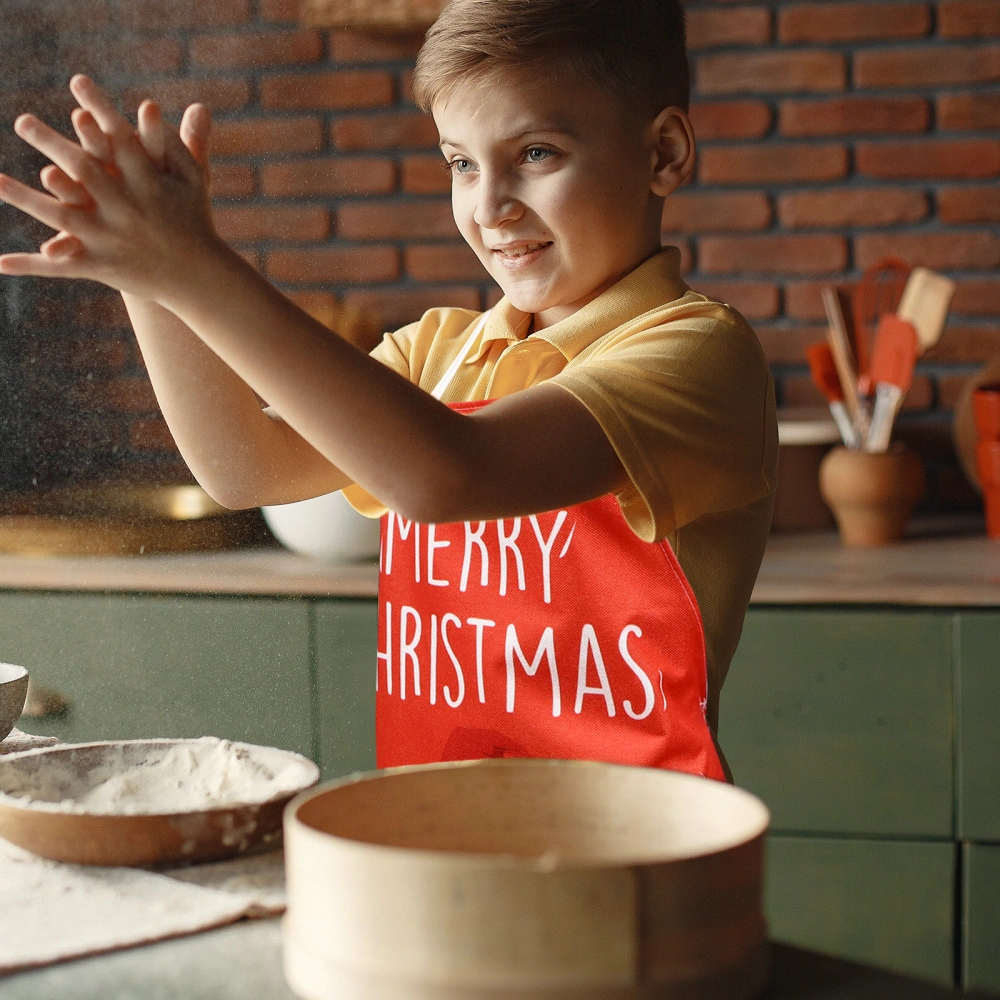 1Pc Christmas Elements Apron Home Apron Creative Kitchen Apron Decorative Apron