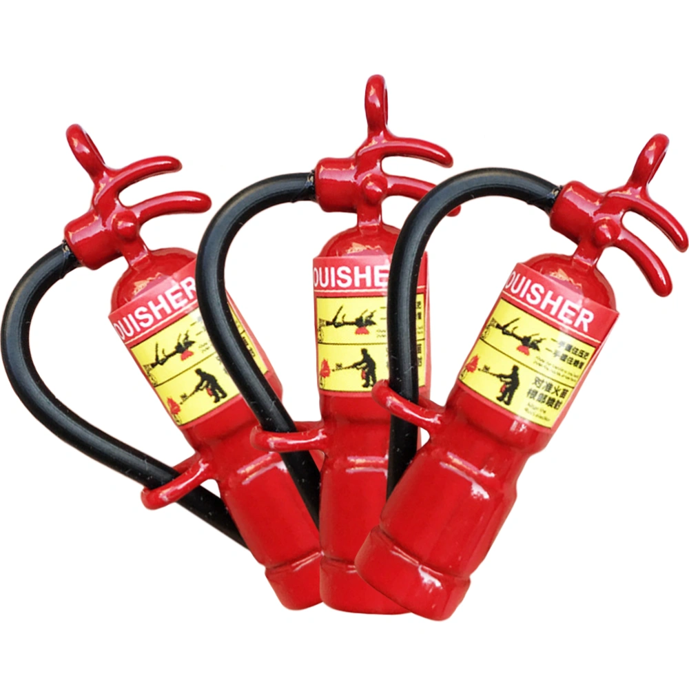 4pcs Mini Fire Extinguisher Models Extinguisher Pendant Mini House Landscaping Decor