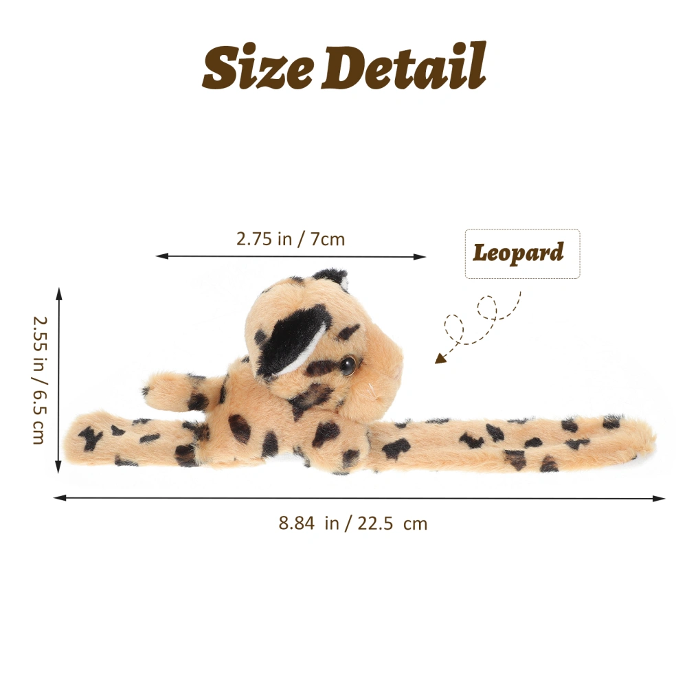 Slap Bracelet Animals Slap Band Stuffed Animals Slap Bracelets Kids Party Favors (Leopard style)