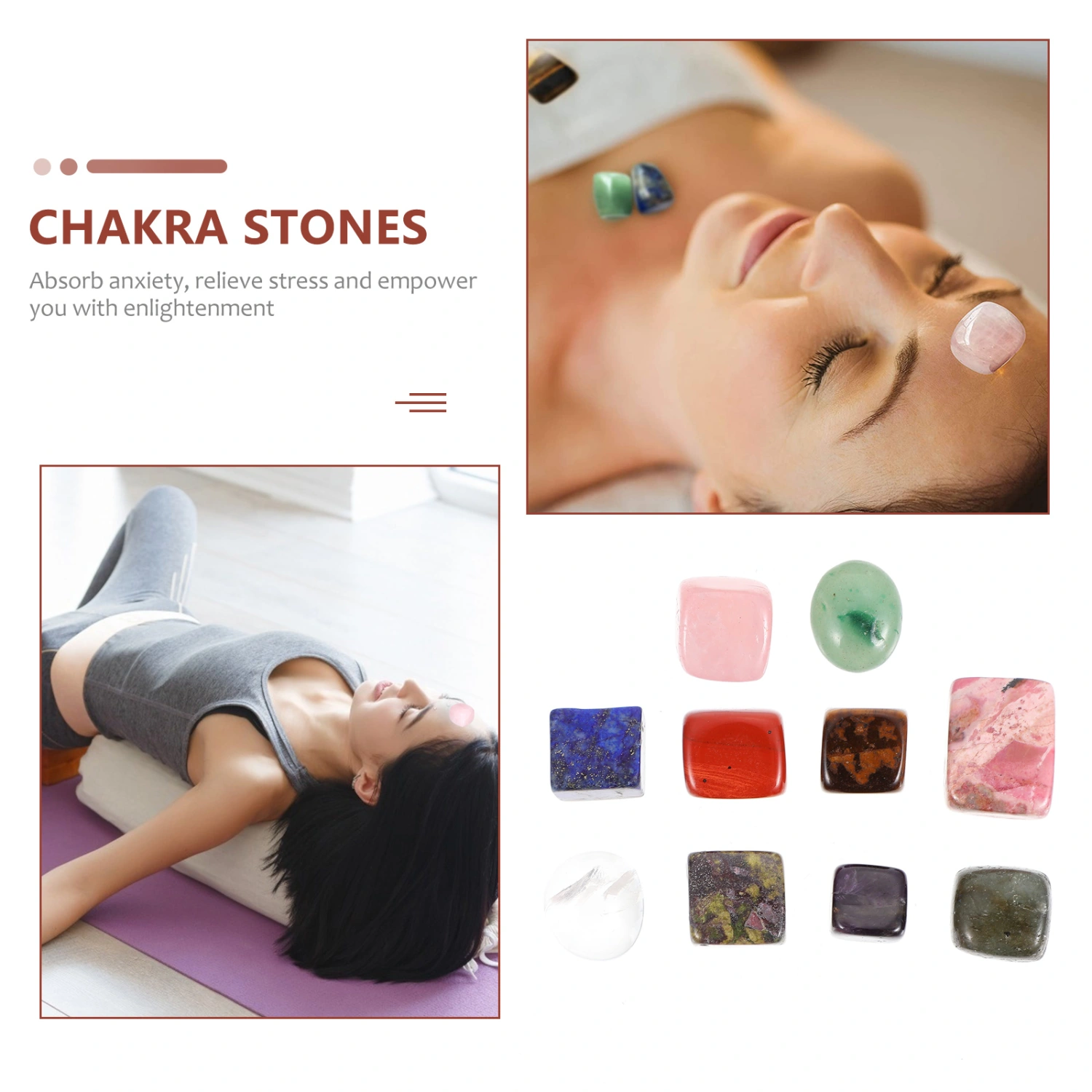 1 Set Chakra Stones Practical Healing Crystals Kit Practical Crystal Therapy Set