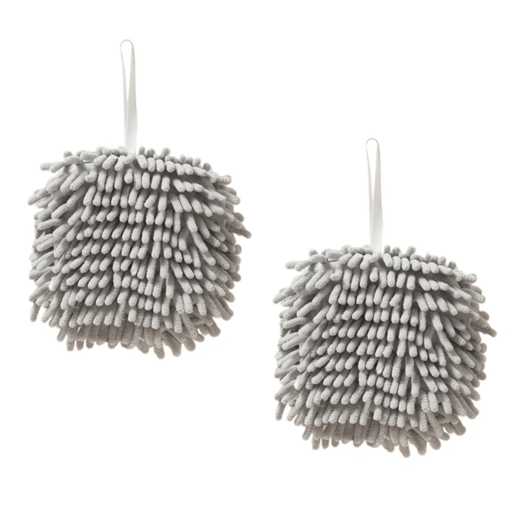 2pcs Hand Towels Chenille Hand Towels Hanging Quick Dry Hand Towels Balls