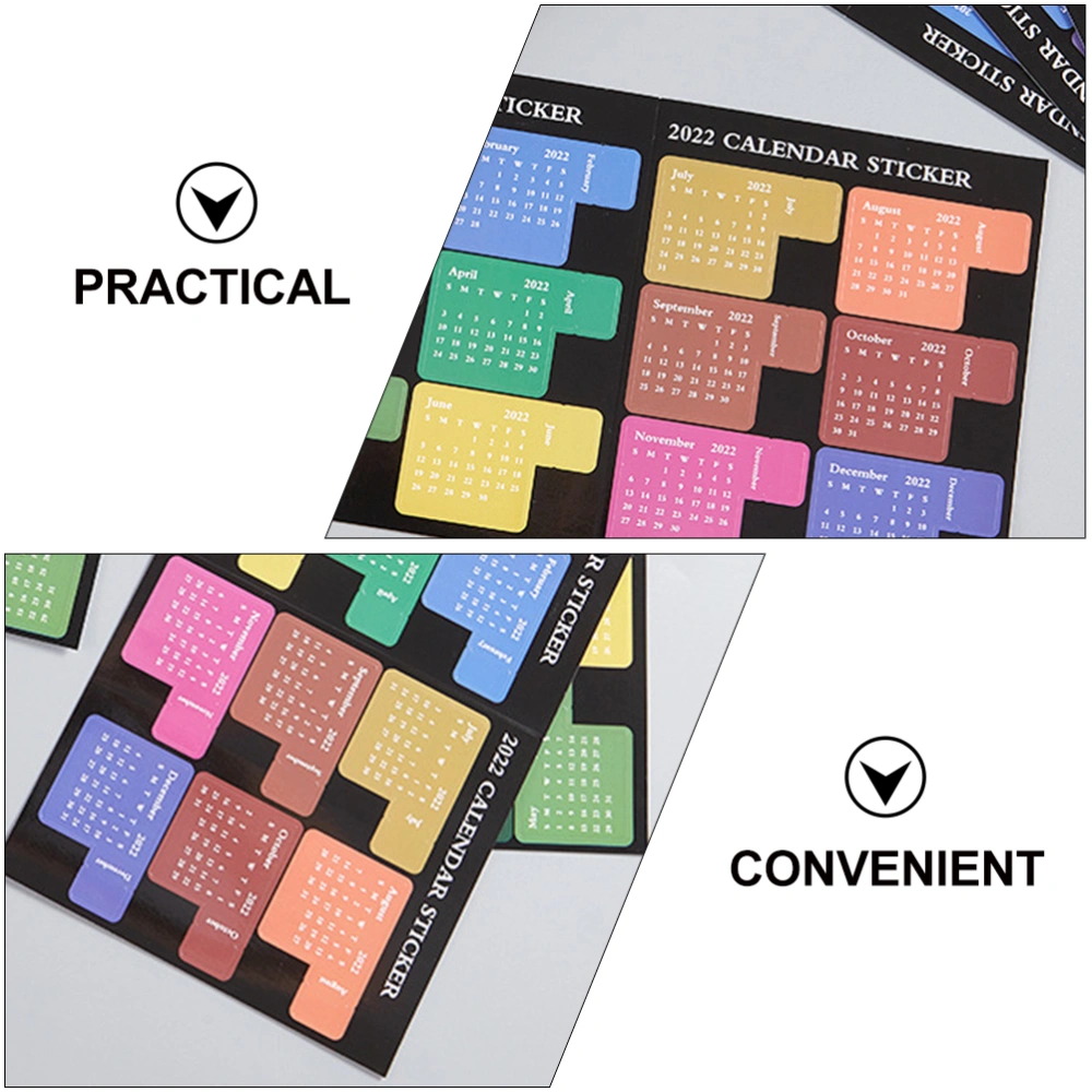 Plan Notepad Stickers Waterproof Notepad Monthly Indexes (Assorted Color)