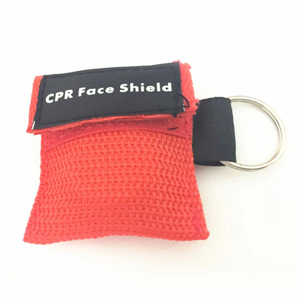 8pcs CPR Mask Emergency Resuscitation Face Mask Disposable Travel CPR Pocket Mak Keychain Ring