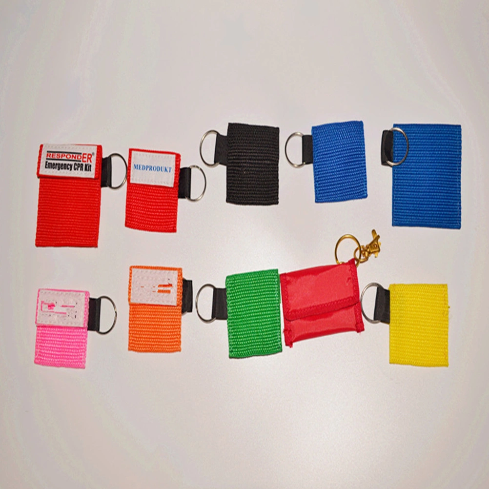 8pcs CPR Mask Emergency Resuscitation Face Mask Disposable Travel CPR Pocket Mak Keychain Ring