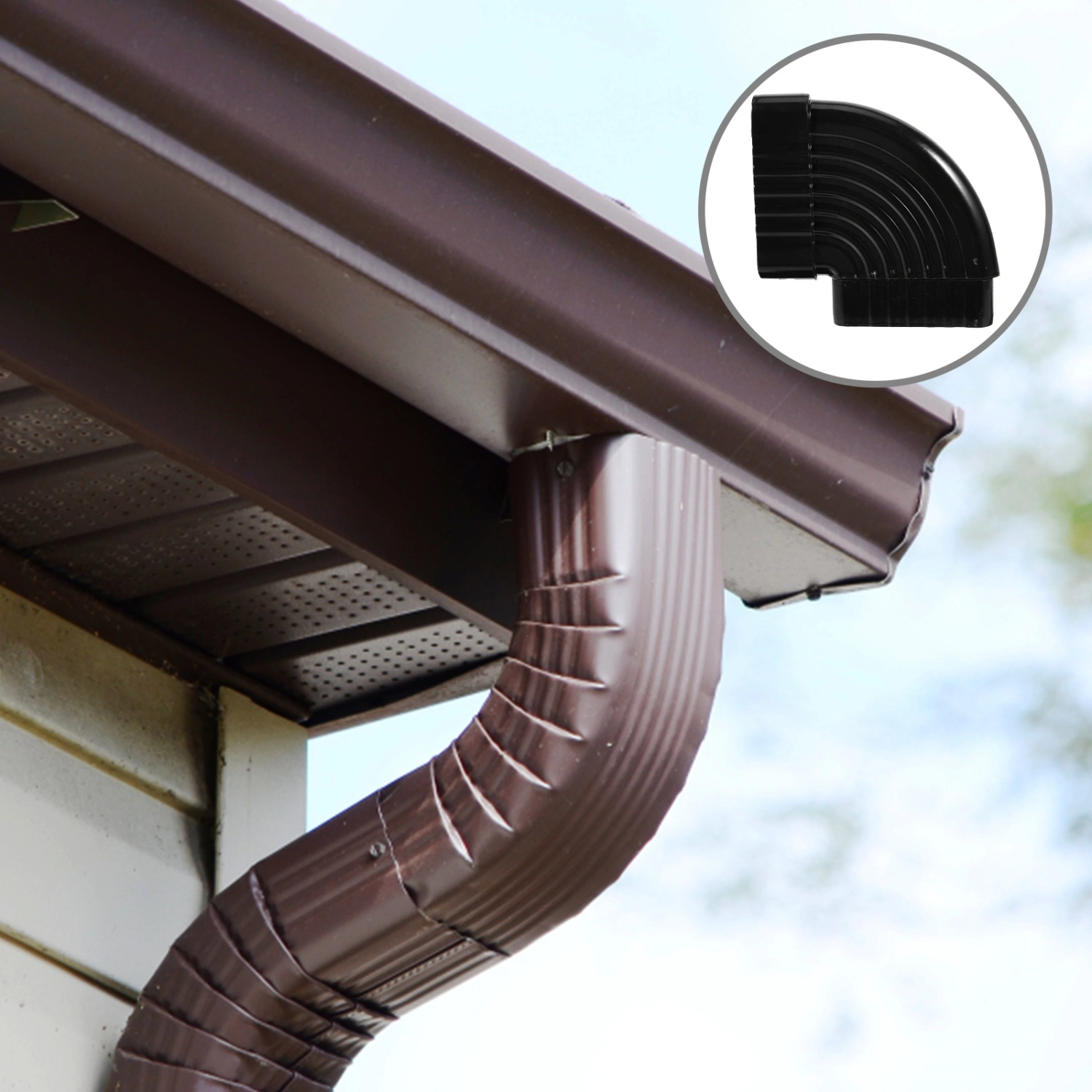 Right Angle Downspout Fitting Metal Rain Downspout Elbow Connector Rain Pipe Adapter