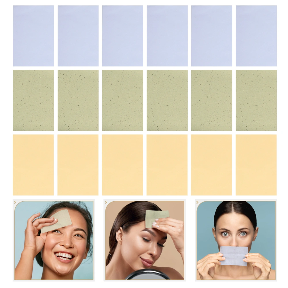 300Pcs Face Clean Paper Face Oil Remove Paper Face Cleansing Oil Sheets for Girl Use (Mixed Style)