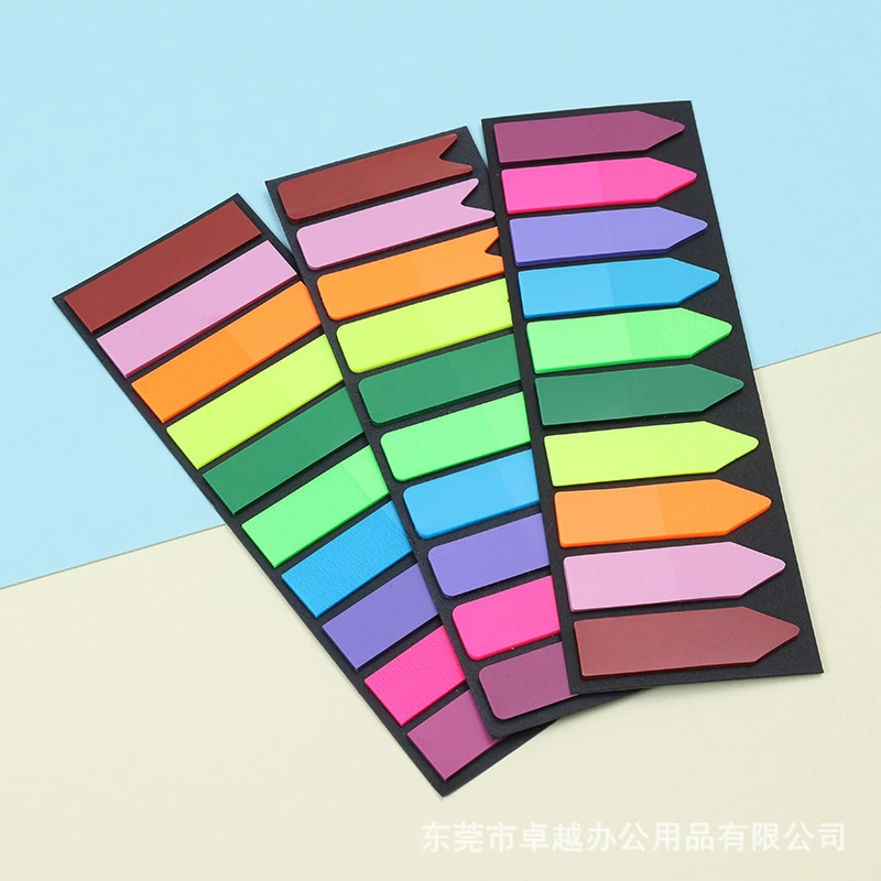 3 Sets Colored Sticky Tabs Self Adhesive Reading Markers Reading Stickers Note Page Tabs Markers