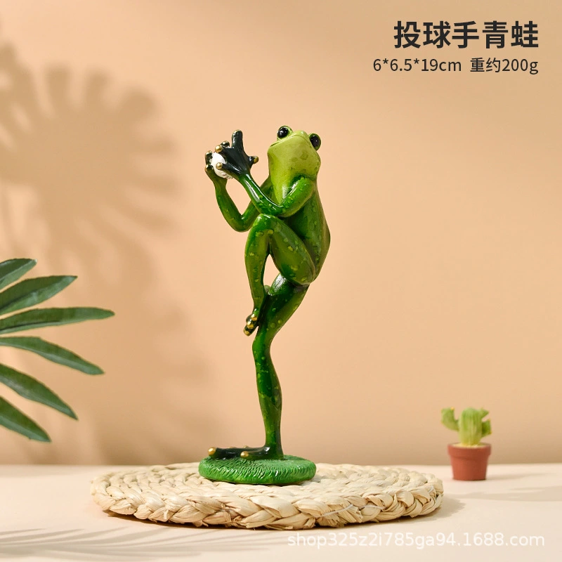 Mini Frog Figurine Miniature Frog Ornament Lifelike Frog Statue Garden Mini Animal Ornament