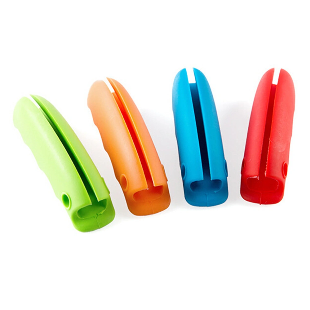 4PCS Shopping Bag Holder Clips Silicone Save Effort Bag Pouch Handle Carrier Gadgets (Random Color)