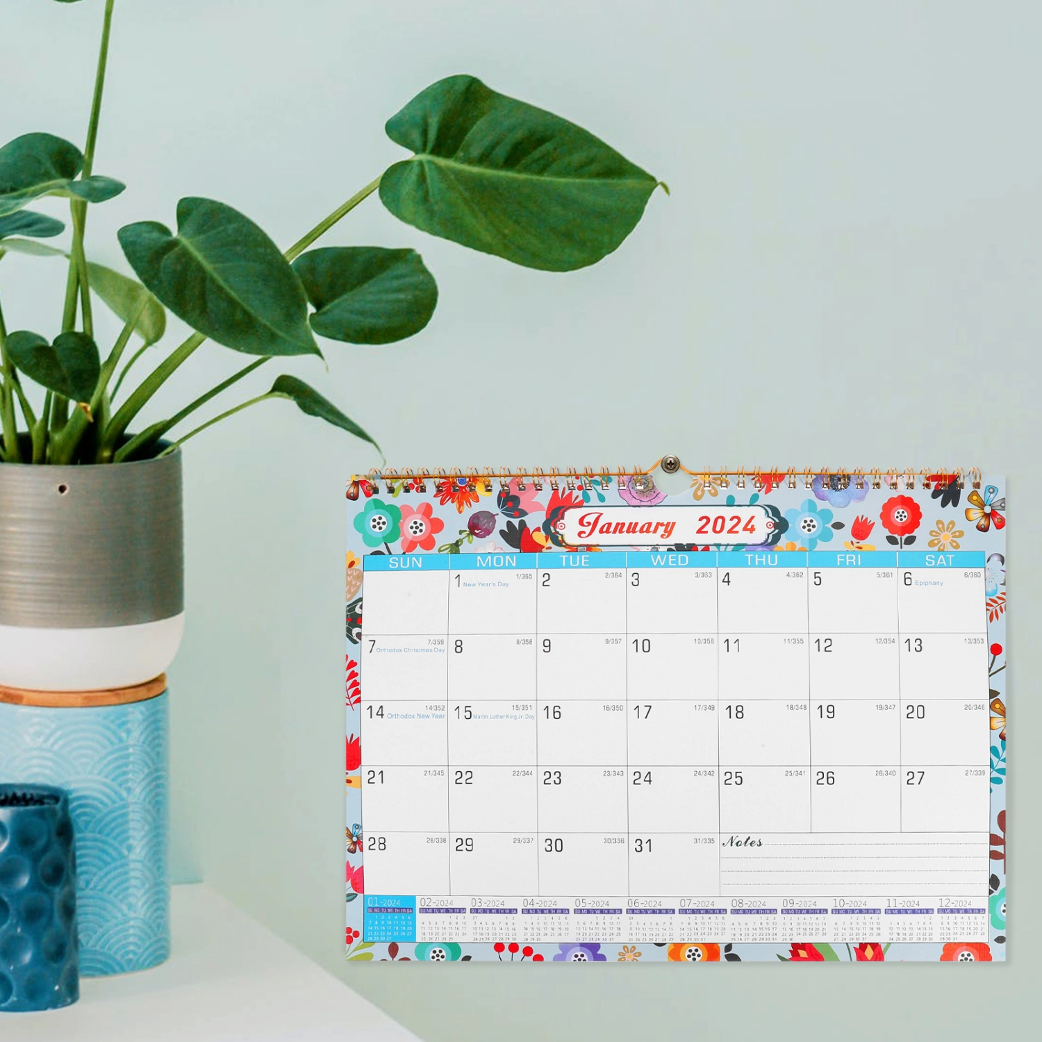 Monthly Calendar Holiday Wall Calendar Appointment Hanging Calendar for Home