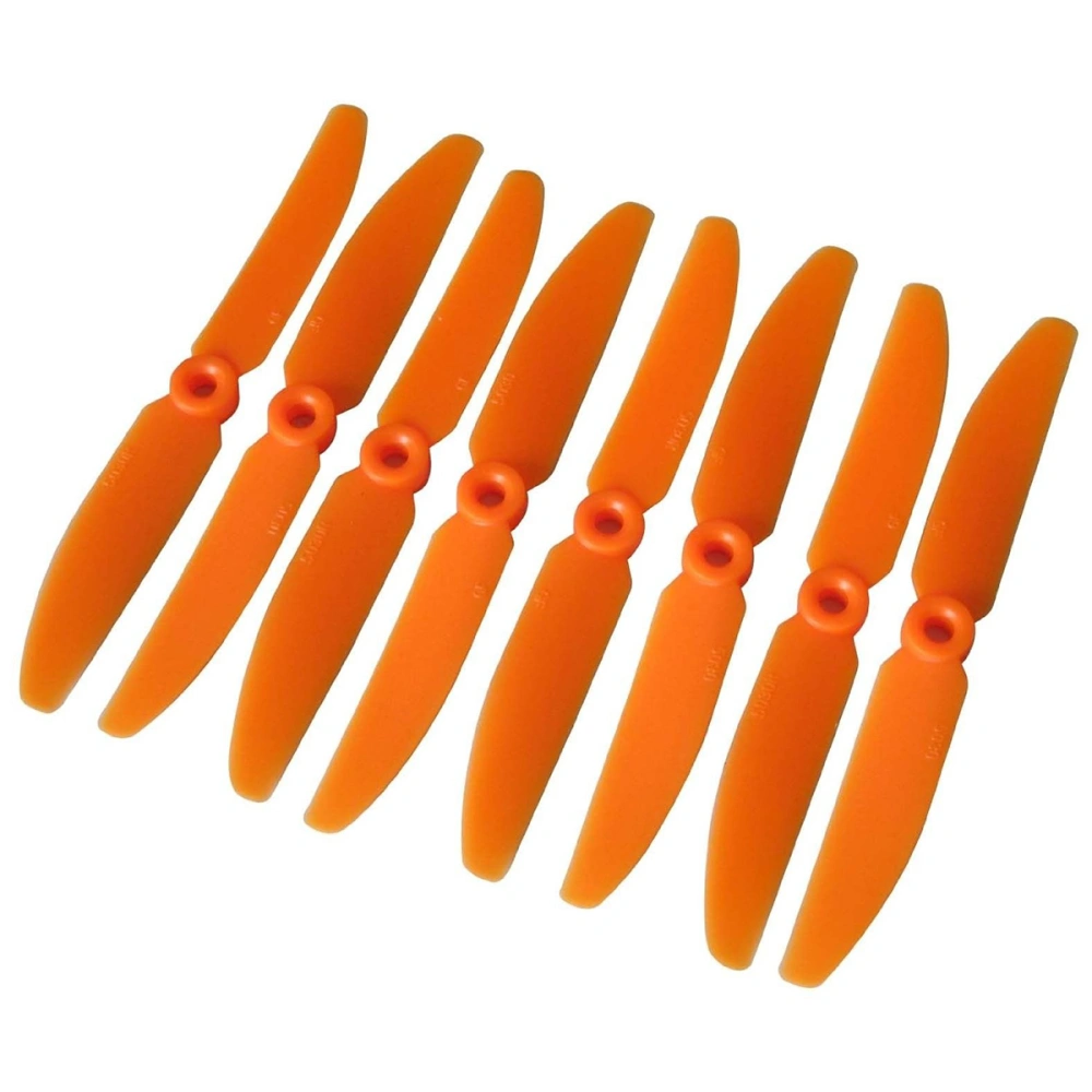 4 Pairs of 5030 5x3 Plastic Propeller Props Blades CW CCW for Mini QAV250 Quadcopter (Orange)