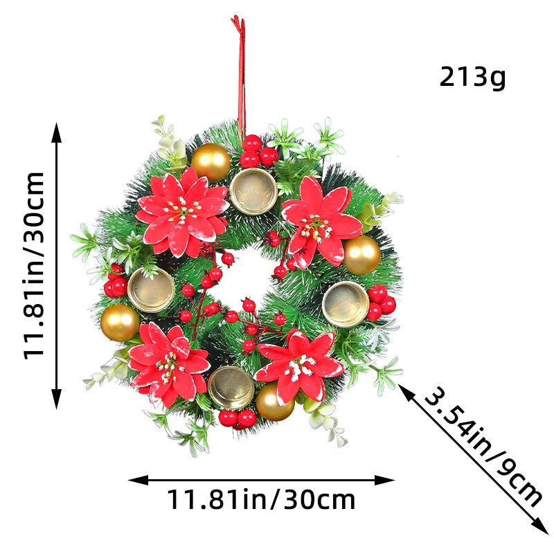 Christmas Candle Holder Garland Christmas Wreath Candle Holder Table Centerpiece