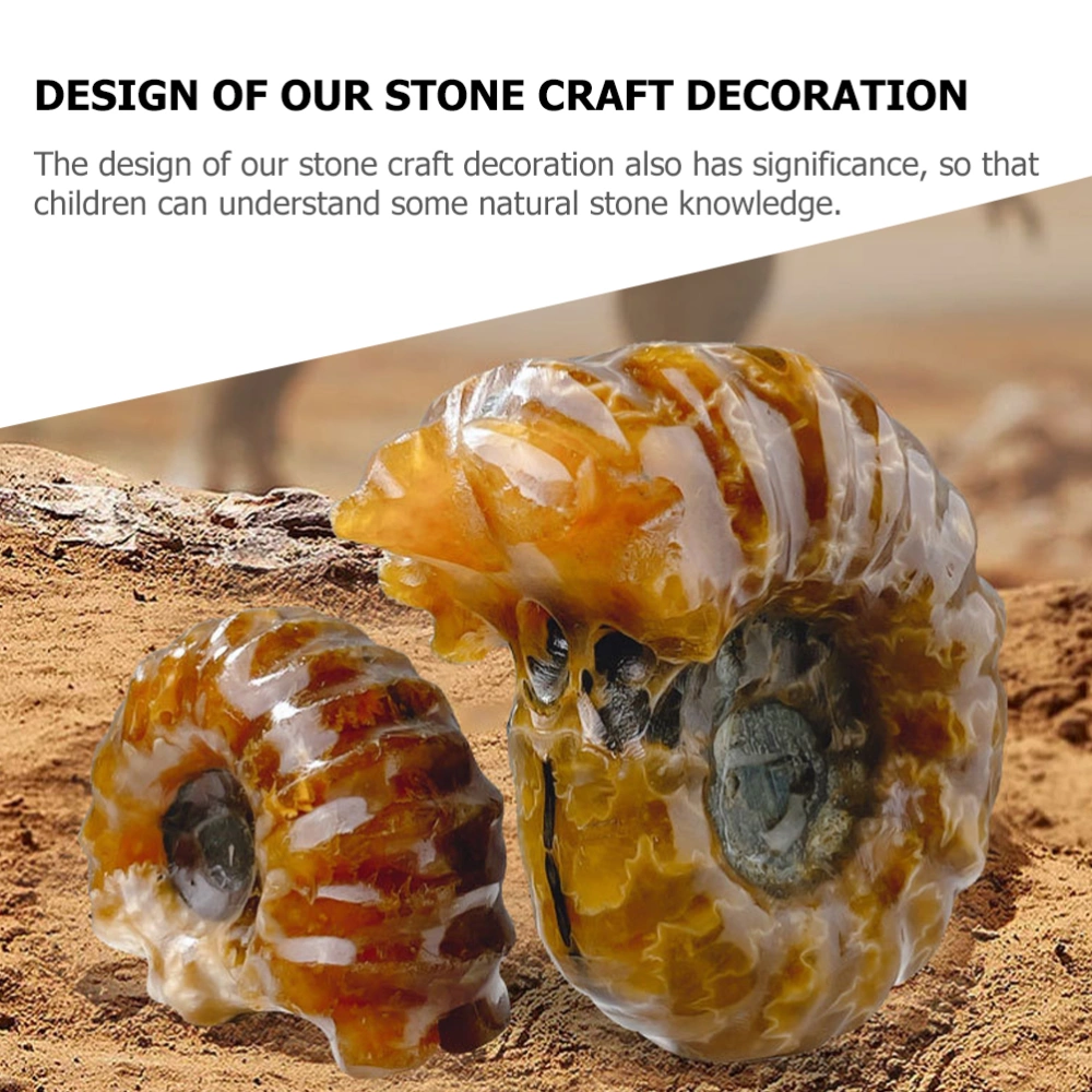 Crystal Stone Ornament Desktop Decorative Conch Shaped Crystal Adornment