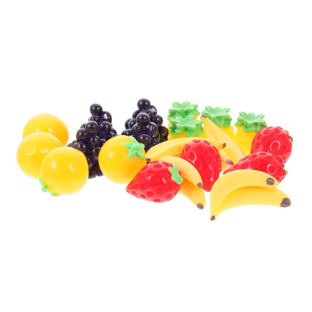 1 Set Simulated Fruit Models Resin Fruit Micro Landscape Photography Props