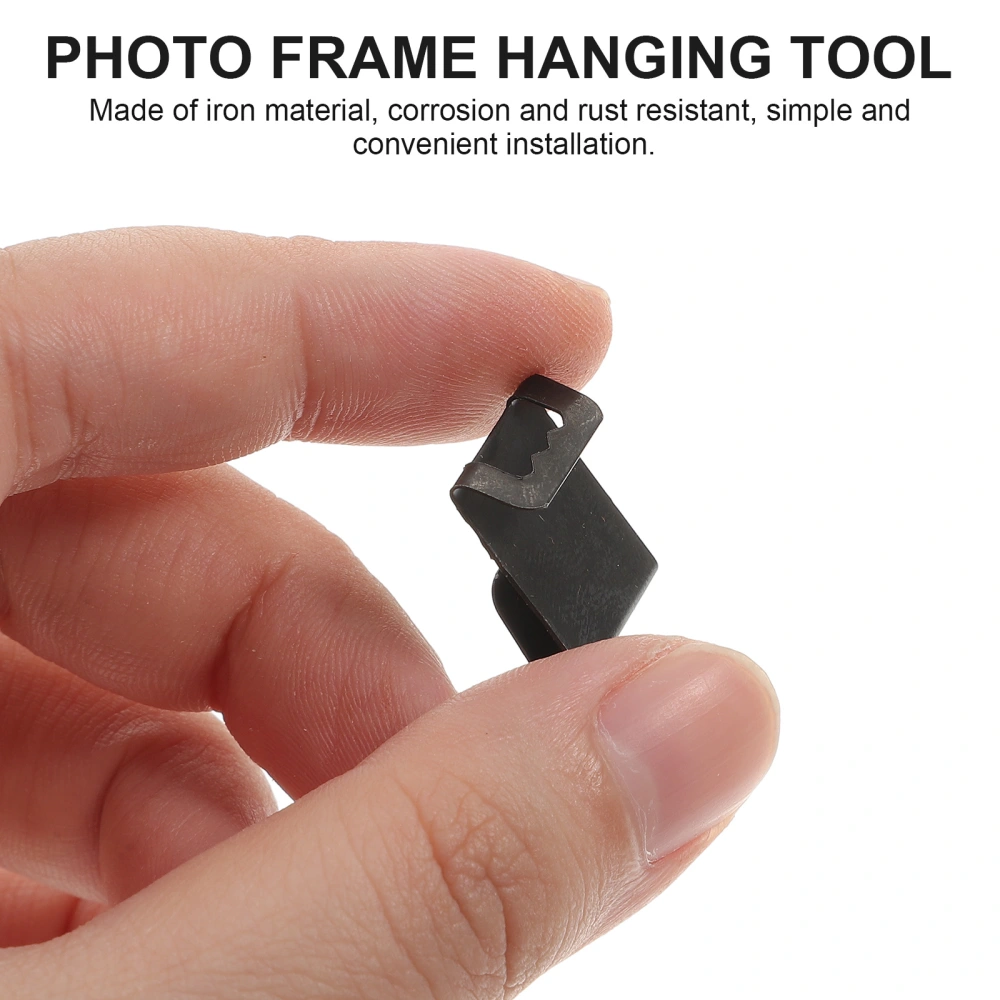 200pcs Picture Hanging Support Bracket Photo Hanger Support Bracket Clip