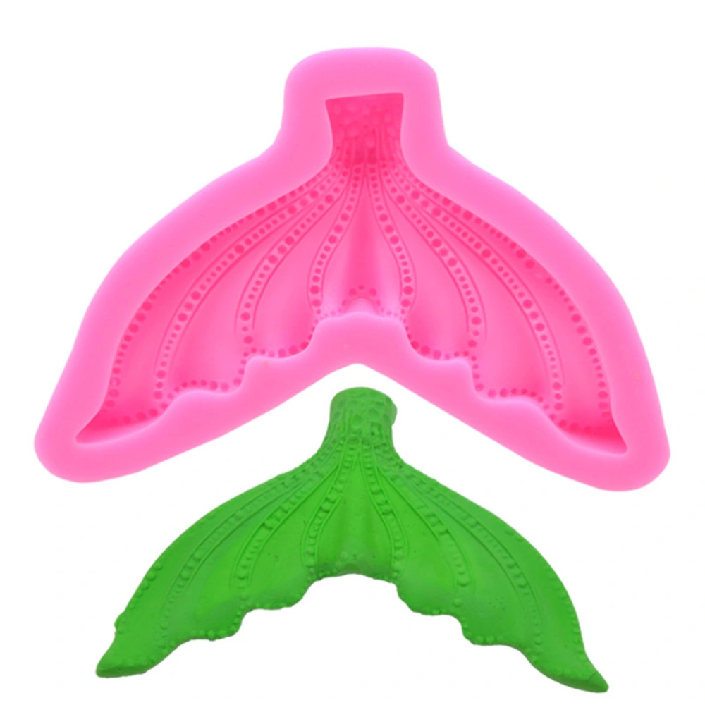 Baking Tools Mermaid Tail Shape DIY Handmade Silicone Mold Pink Cake Fondant Mold for Cake Decoration Chocolate Fondant Polymer Clay Crafting Projects