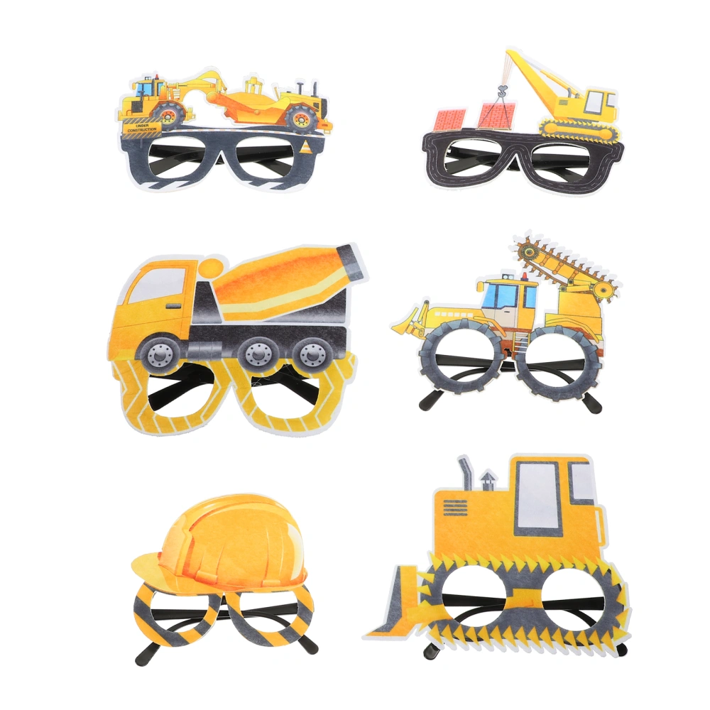 6 Pairs Funny Glasses Novelty Machineshop Truck Eyeglasses for Kids Random Style